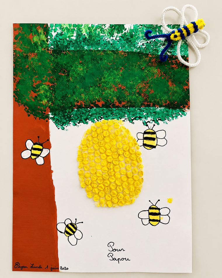 Peinture « pour Papou » réalisée par Elyna