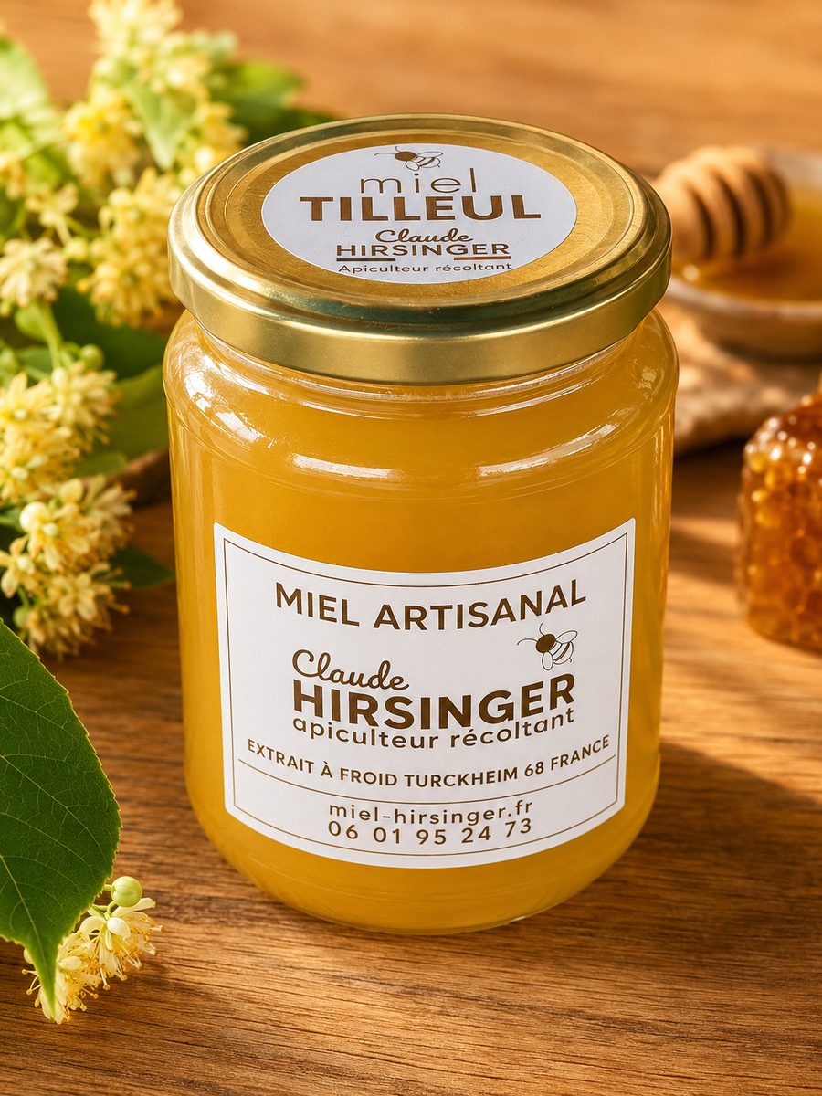 Pot de miel de Tilleul Hirsinger, en pleine nature